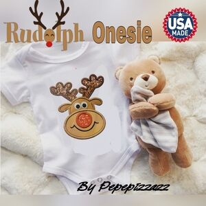 RUDOLPH CUSTOM TSHIRT. ALL SIZES onesie jumper By Pepepizzazz handmade…